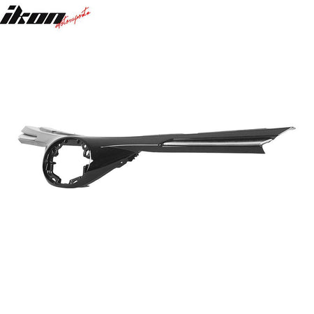 IKON MOTORSPORTS Front Upper Grille, Compatible with 2016-2018 Toyota RAV4, OE Style Black ABS Replacement Front Bumper Hood Grill