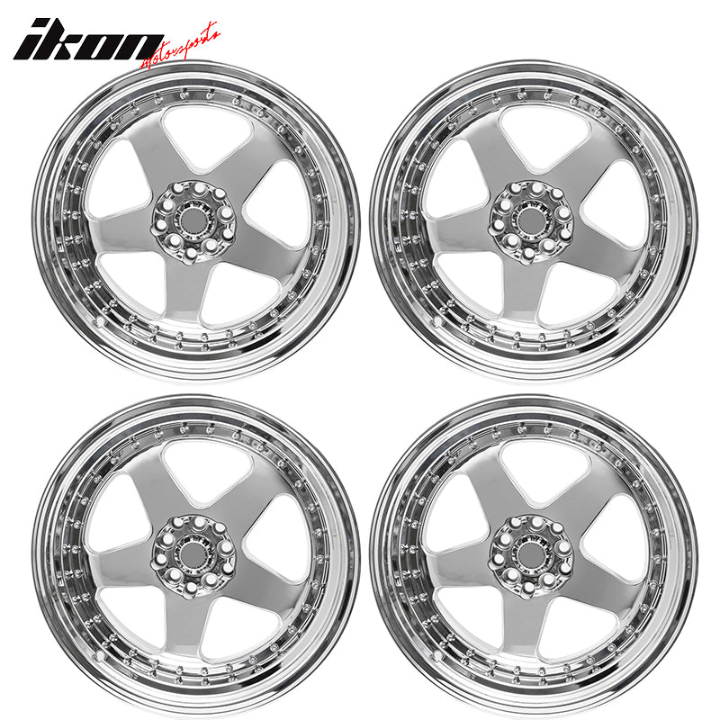 Motor Rismo Rims IKON MOTORSPORTS, (4) 18X10 +30 5X100 / 5X114.3 Step Lip 5 Spoke Wheels ...