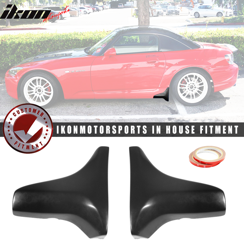 2000-2009 Honda S2000 OE Style Black Side Skirt Strakes PU