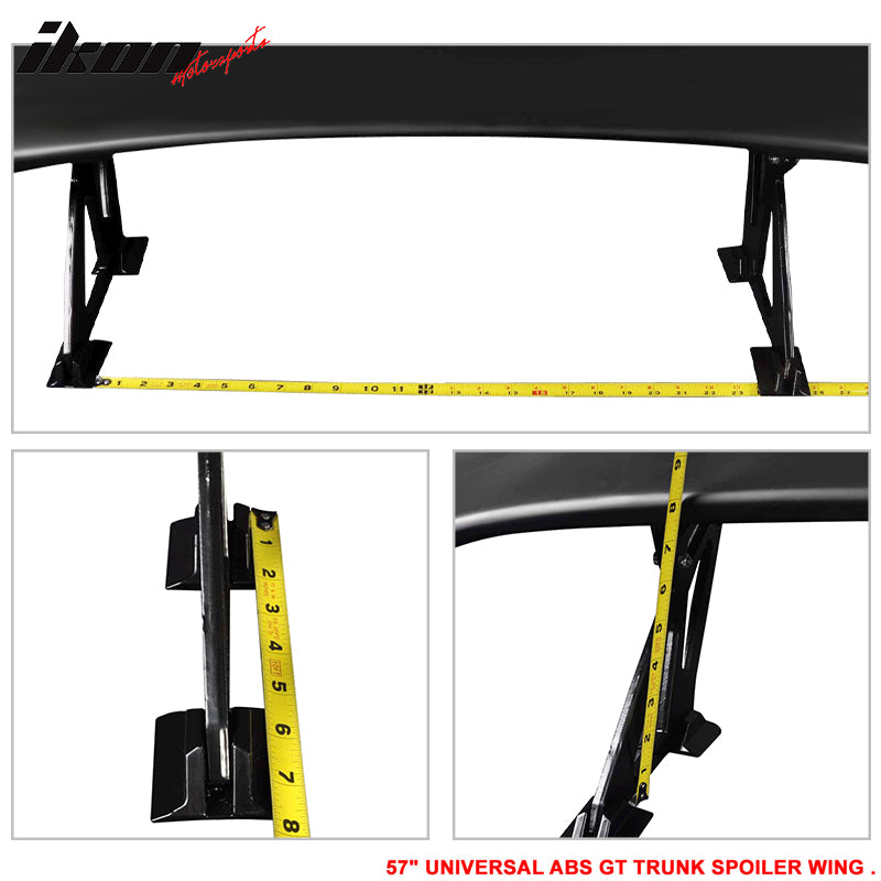 Universal 57 Inch Adjustable JDM Rear Trunk Spoiler Wing Unpainted