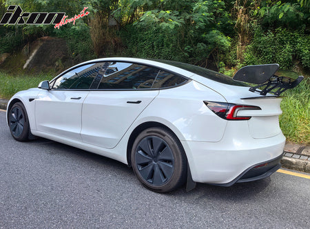 Universal 57" JDM GT Style Racing Rear Trunk Spoiler Wing ABS Carbon Fiber Print