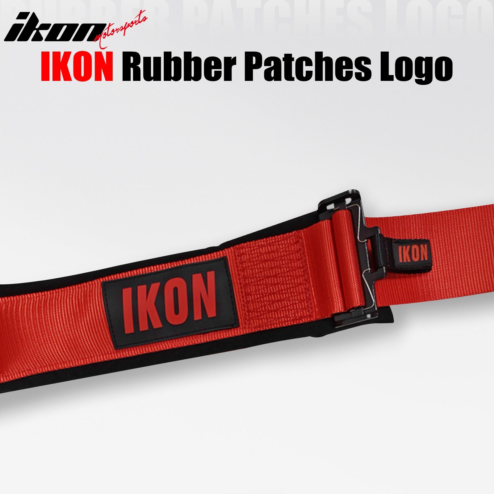 Universal Pair 4 Point Adjustable Racing Seat Belt Harness 3" Strap Buckle Red