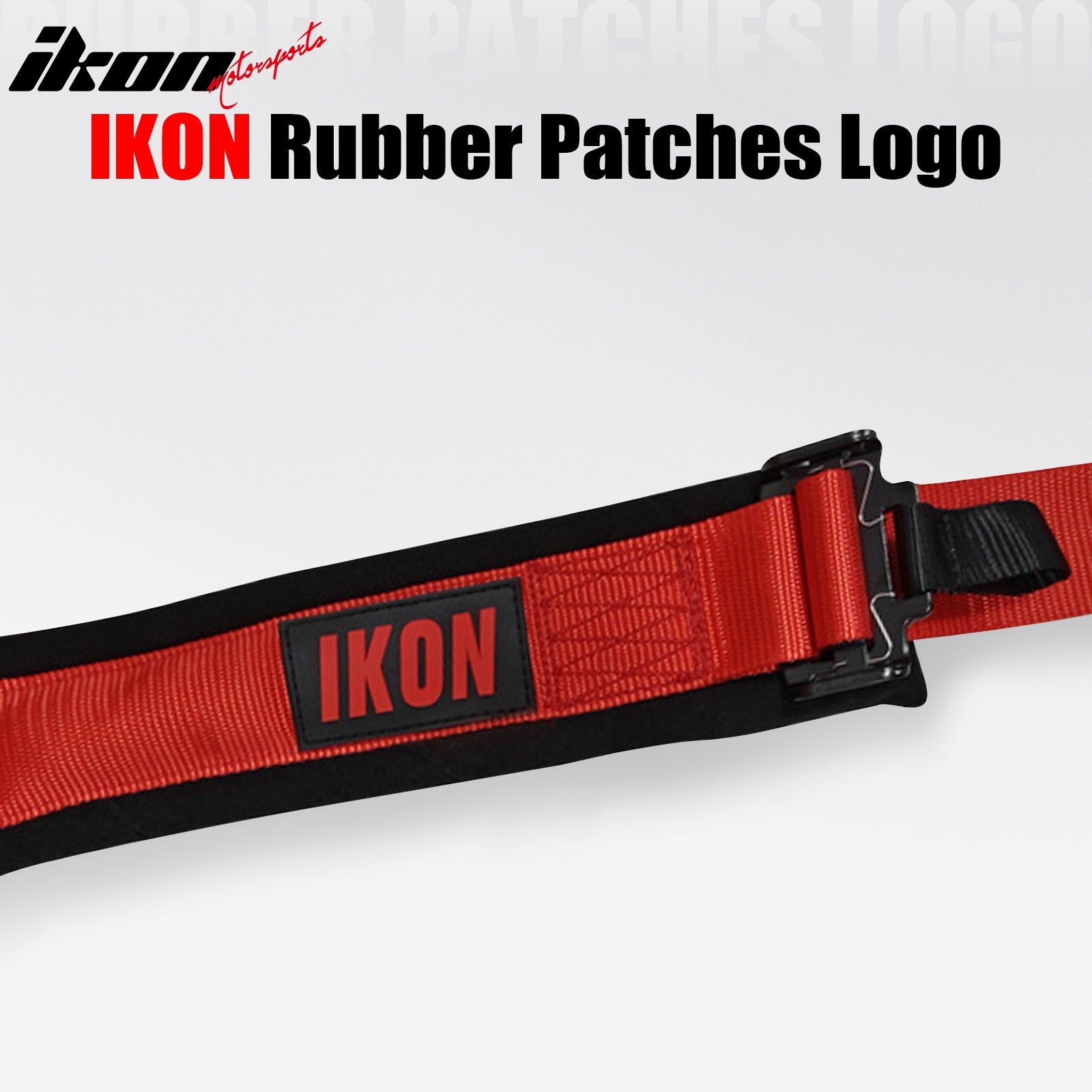 Universal Pair 4 Point Adjustable Racing Seat Belt Harness 2" Strap Buckle Red