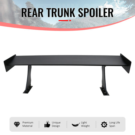 Universal 61" GTC250 Style Trunk Spoiler Rear Racing Wing (V4B Leg + Side Plate)
