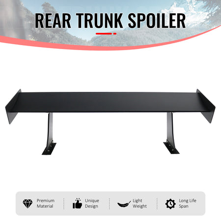 Universal 61" GTC250 Style Trunk Spoiler Rear Racing Wing (V4C Leg + Side Plate)