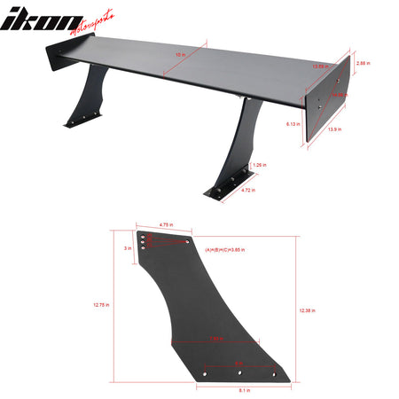 Universal 67" GTC300 Style Trunk Spoiler Rear Racing Wing (V4B Leg + Side Plate)