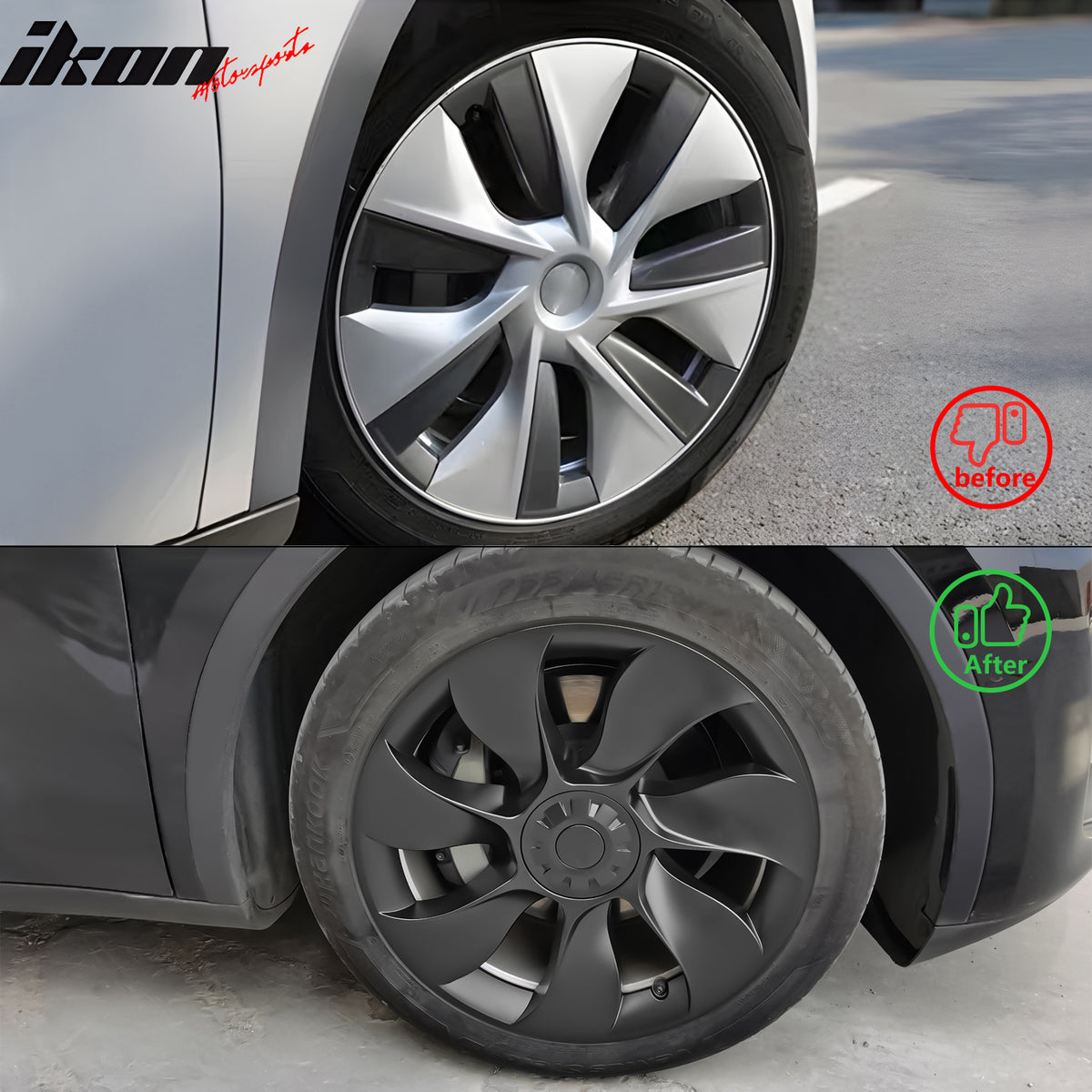 Fits 20-23 Tesla Y 19'' Wheel Hubcaps Rim Covers 4PCS