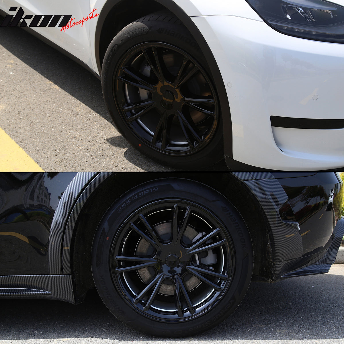 Fits 20-24 Tesla Y 19'' Wheel Hubcaps Rim Covers 4PCS