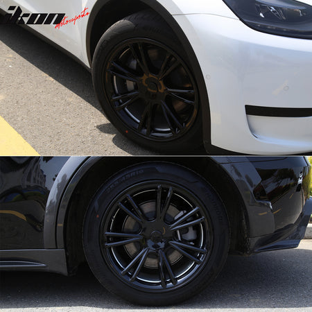 Fits 20-24 Tesla Y 19'' Wheel Hubcaps Rim Covers 4PCS