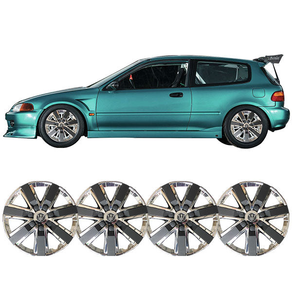 Universal Fitment Fit Subaru 15 Inch Hub Caps Hubcap Wheel Cover Rim Skin Covers 4PC by IKON MOTORSPORTS