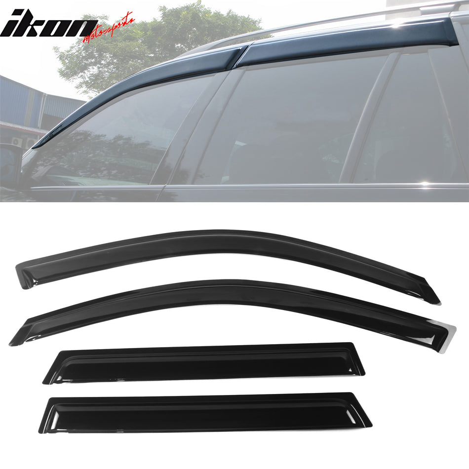 2000-2006 BMW X5 E53 Slim Style Smoke Tinted Visor Windows Acrylic 4Dr