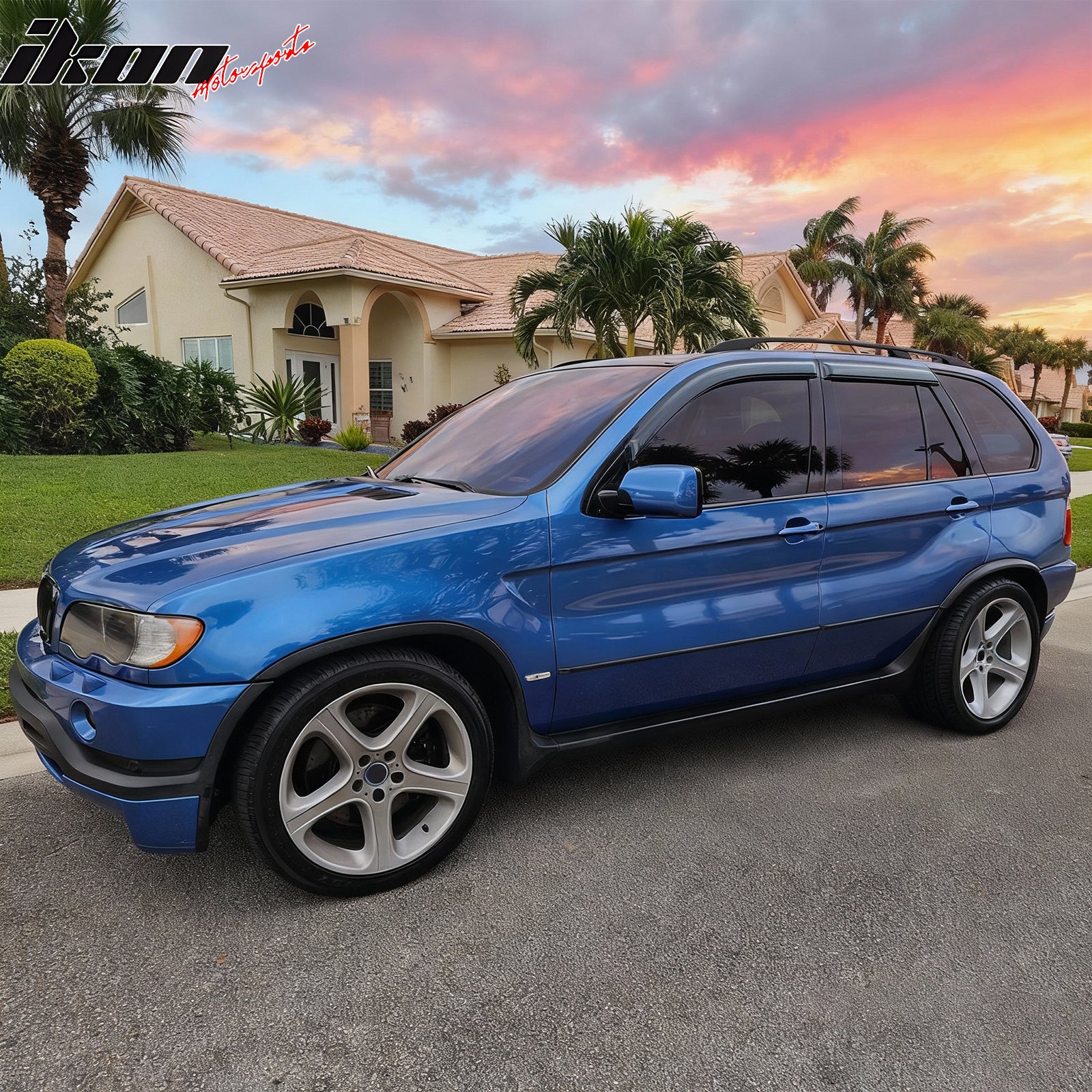 Fits 00-06 BMW E53 X5 Window Visors Acrylic Vent Sun Shade Rain Guard 4PC Set