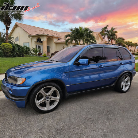 Fits 00-06 BMW E53 X5 Window Visors Acrylic Vent Sun Shade Rain Guard 4PC Set