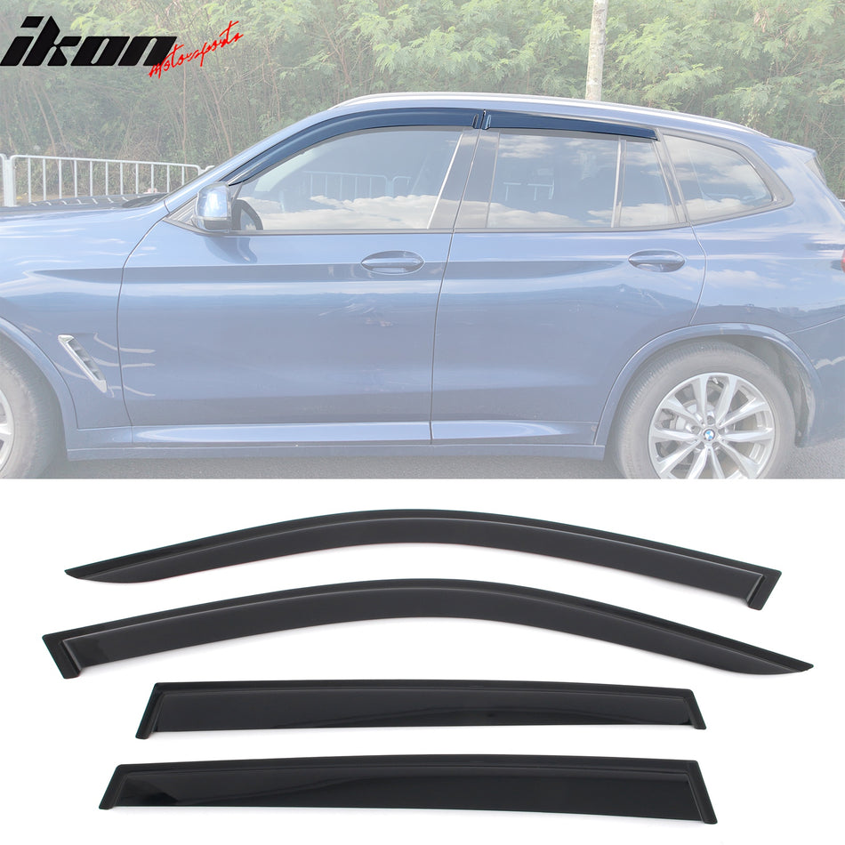 2018-2024 BMW G01 X3 4PCS Tape on Window Visors Vent Rain Sun Guards