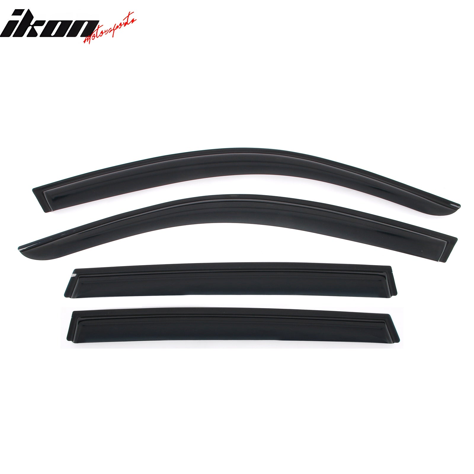 IKON MOTORSPORTS Tape on Window Visors Compatible with 2019-2025 BMW G05 X5, Acrylic Smoke/Tinted Rain Guards, Side Window Wind Deflectors 4PCS