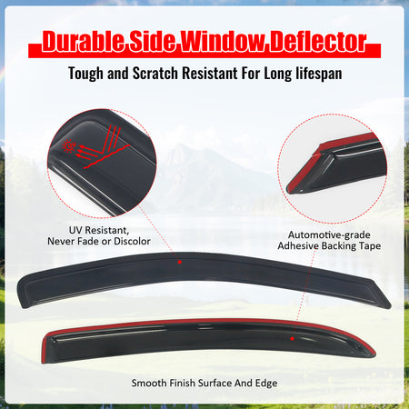 Fits 05-10 Chevy Cobalt Sedan Acrylic Window Visors Sun Guard Rain Deflector 4PC