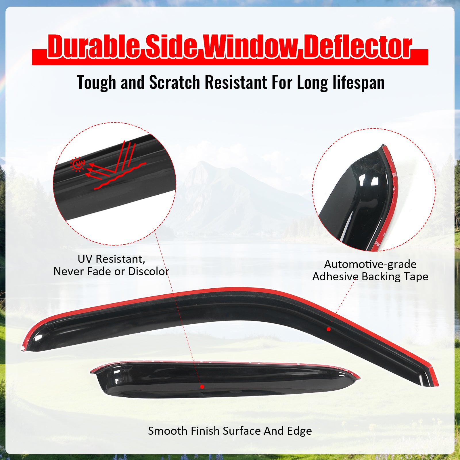 Fits 99-06 Chevy Silverado GMC Sierra Extended Cab Acrylic Window Visors 4Pc Set