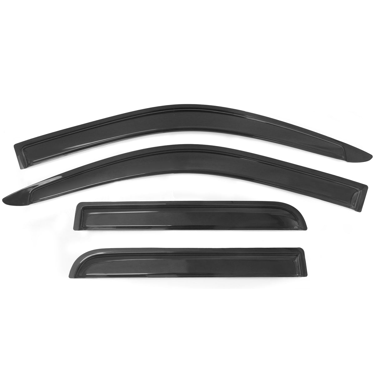 Fits 04-12 Chevy Colorado GMC Canyon Crew Cab 4PCS Window Visors Acrylic Tape-On