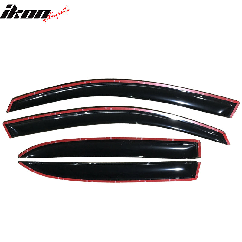 Window Visor Compatible With 2005-2009 Chevy Equinox & 2006-2009 Pontiac Torrent, Tinted Acrylic Resistant Shield Cover Wind Sun Guard by IKON MOTORSPORTS ,2006 2007 2008