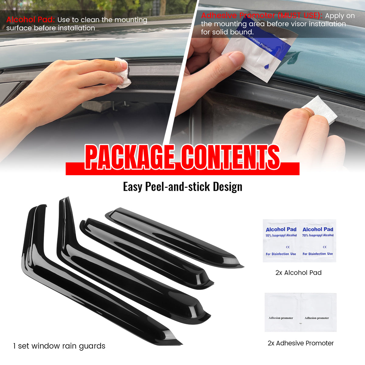Fits 95-05 Chevy Blazer GMC Jimmy 96-01 Bravada 98-01 Envoy Window Visors Guards