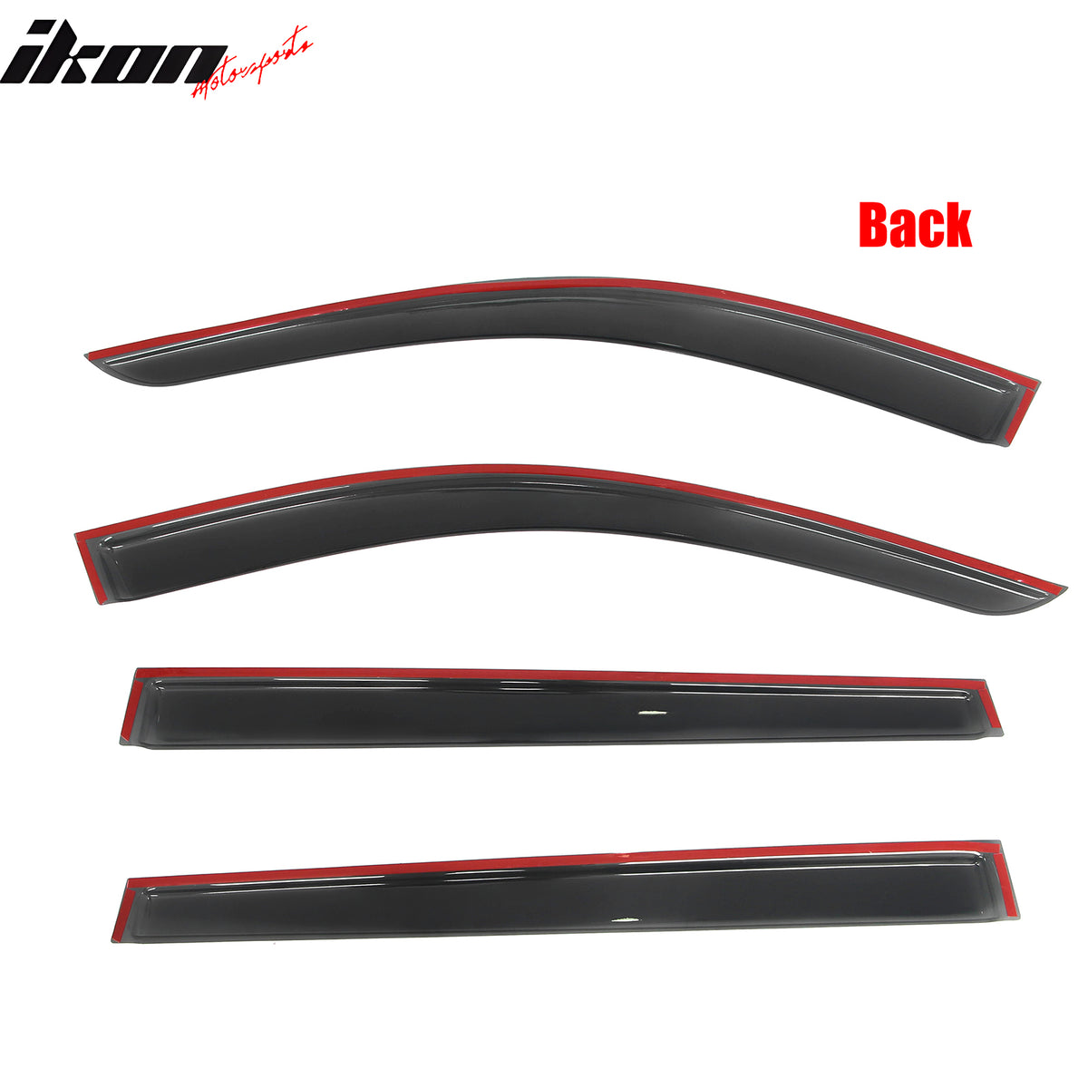 Fits 24-26 Chevrolet Traverse Tape-on Window Visors Vent Rain Guards Deflectors