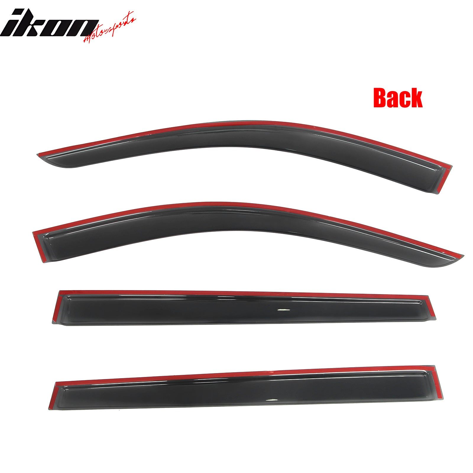 Fits 24-26 Chevrolet Traverse Tape-on Window Visors Vent Rain Guards Deflectors
