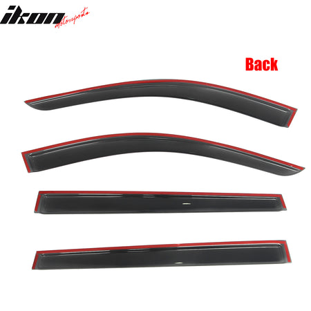 Fits 24-26 Chevrolet Traverse Tape-on Window Visors Vent Rain Guards Deflectors
