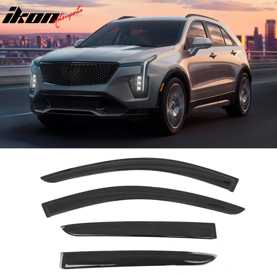 2019-2025 Cadillac XT4 4PCS Tape on Window Visors Vent Rain Sun Guards