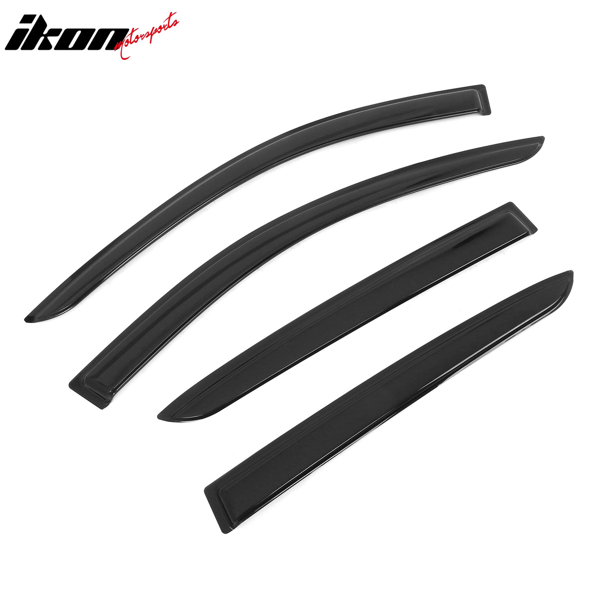 IKON MOTORSPORTS Tape on Window Visors Compatible with 2019-2025 Cadillac XT4, Acrylic Smoke/Tinted Rain Guards, Side Window Wind Deflectors 4PCS