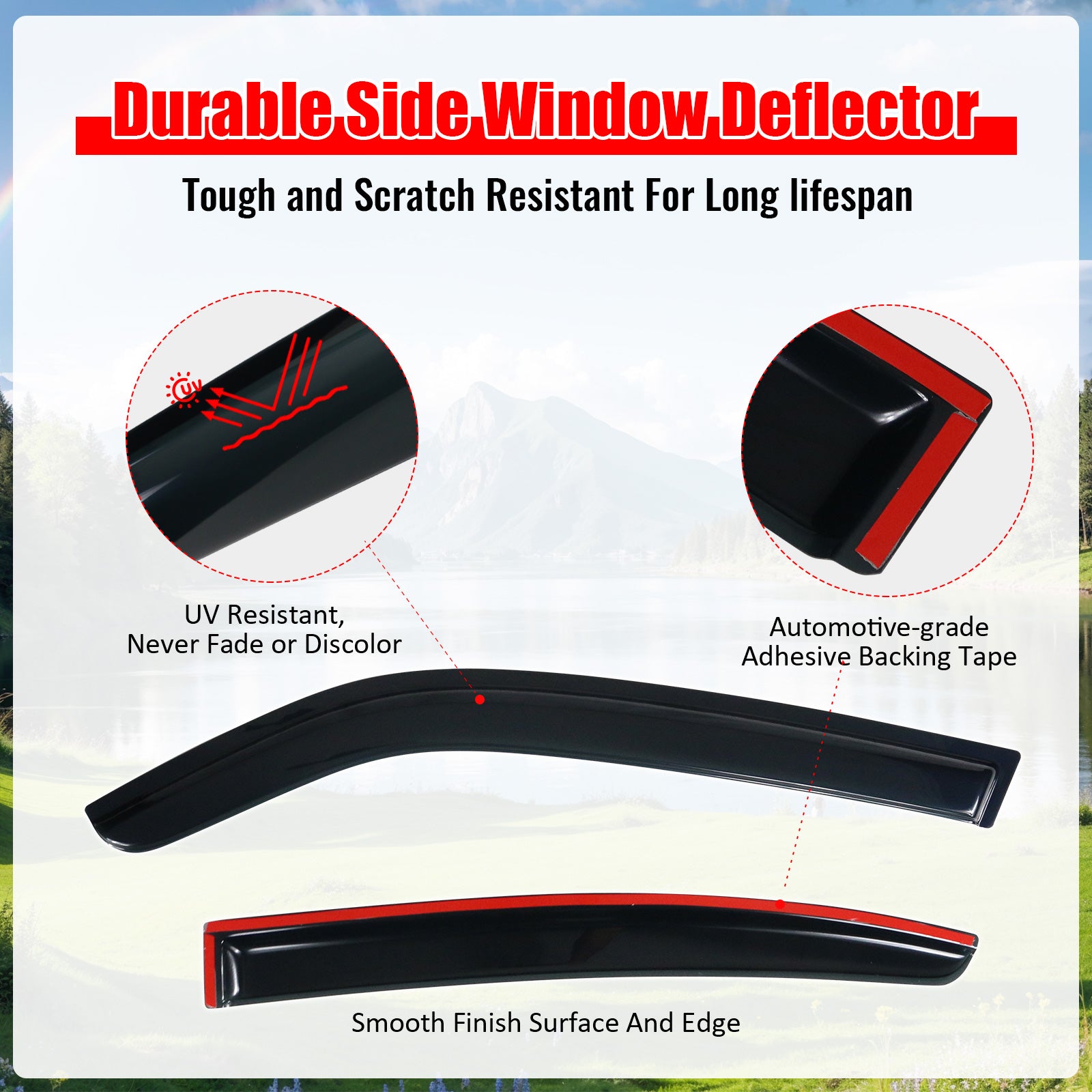 Fits 06-10 Dodge Charger Window Visor Sun Rain Guard Wind Vent Deflector 4PCS