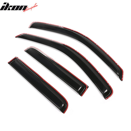 Fits 00-04 Dodge Dakota Crew Cab In Channel Window Visors Guards Acrylic 4PCS