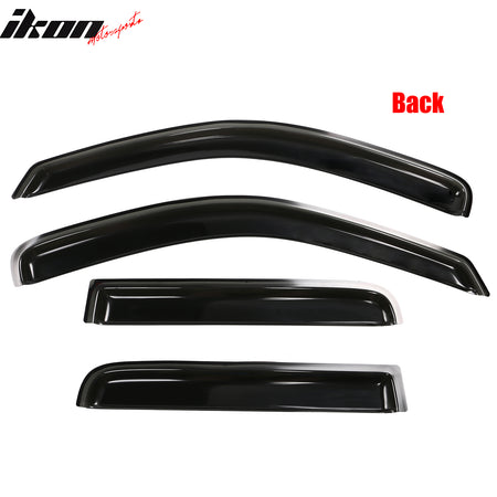 Fits 00-04 Dodge Dakota Crew Cab In Channel Window Visors Guards Acrylic 4PCS