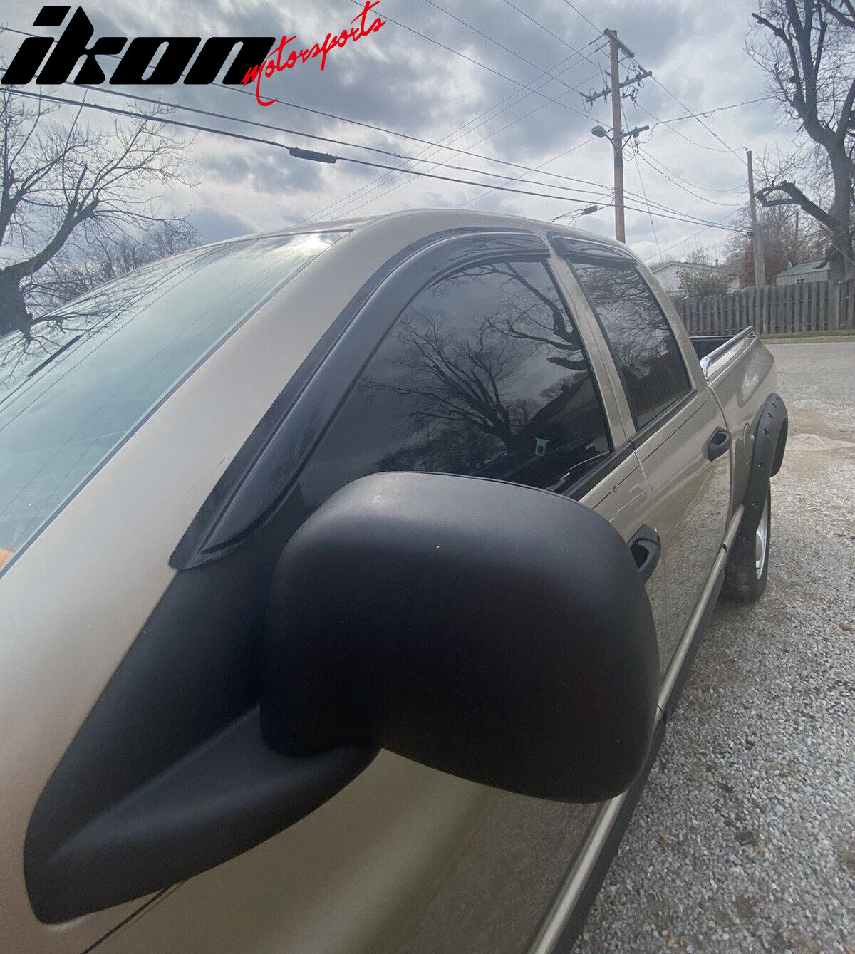 For 02-09 Ram 1500 2500 3500 Quad Cab 3D TPE Floor Mats Carpets + Window Visors