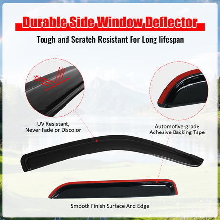 Fits 01-12 Ford Escape 05-11 Mercury Mariner Acrylic Window Visors 4Pc Set