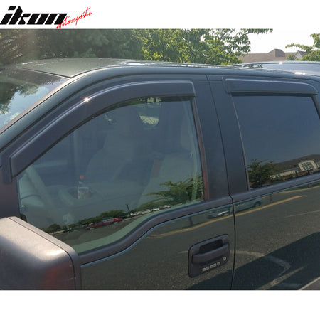 Fits 04-14 Ford F150 Extended Cab Window Visor Vent Rain Guard Shade Deflector