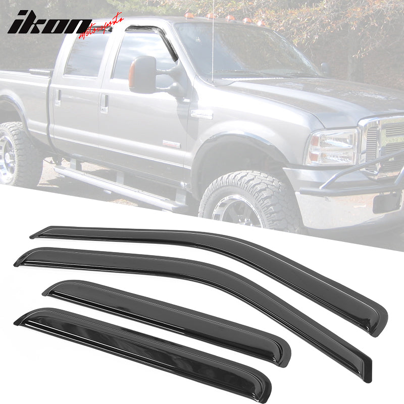 1999-2016 Ford F250 F350 F450 F550 Super Duty Crew Cab Window Visors