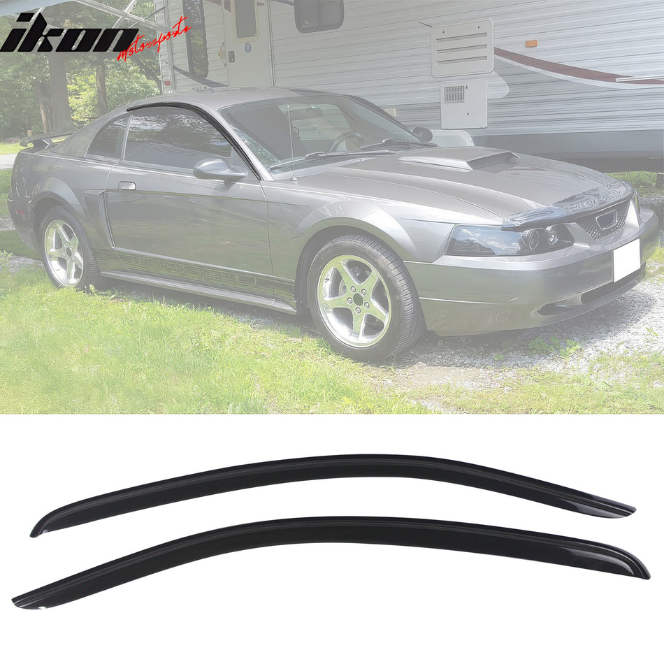 1994-2004 Ford Mustang 2Pc Set Window Visors Acrylic