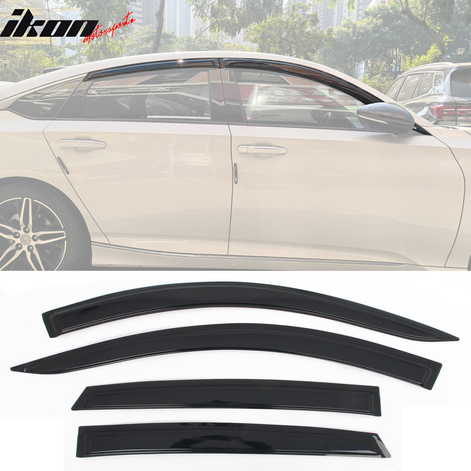 2018-2025 Honda Accord 4PCS Tape on Window Visors Vent Rain Sun Guards