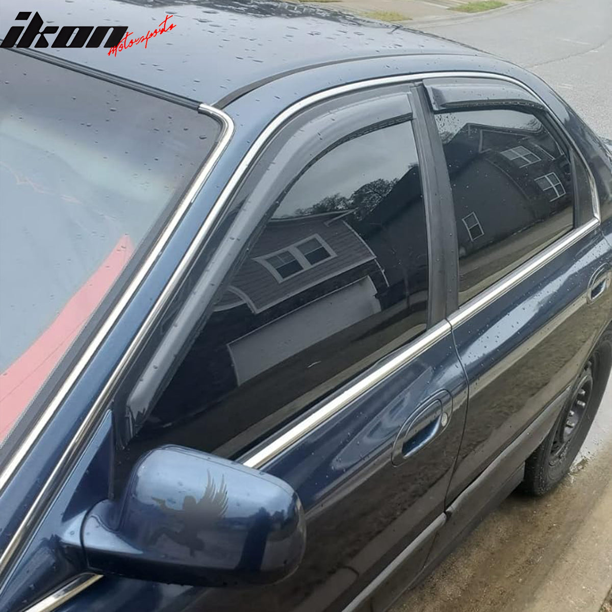 Fits 94-97 Honda Accord Sedan Window Visors Acrylic Sun Vent Rain Shade 4Pc Set
