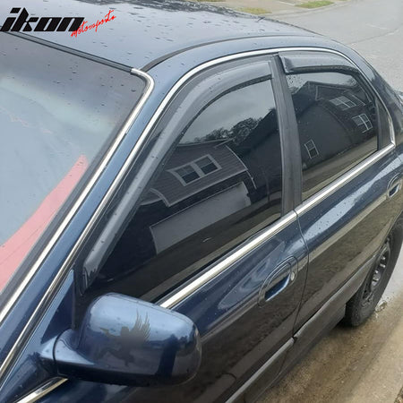 Fits 94-97 Honda Accord Sedan Window Visors Acrylic Sun Vent Rain Shade 4Pc Set