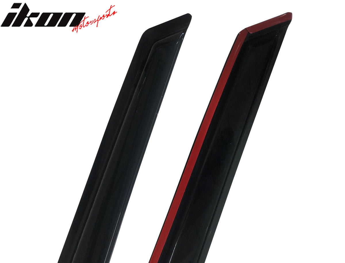 Fits 98-02 Honda Accord Coupe Tape On Acrylic 2PCS Window Visors Vent Rain Guard