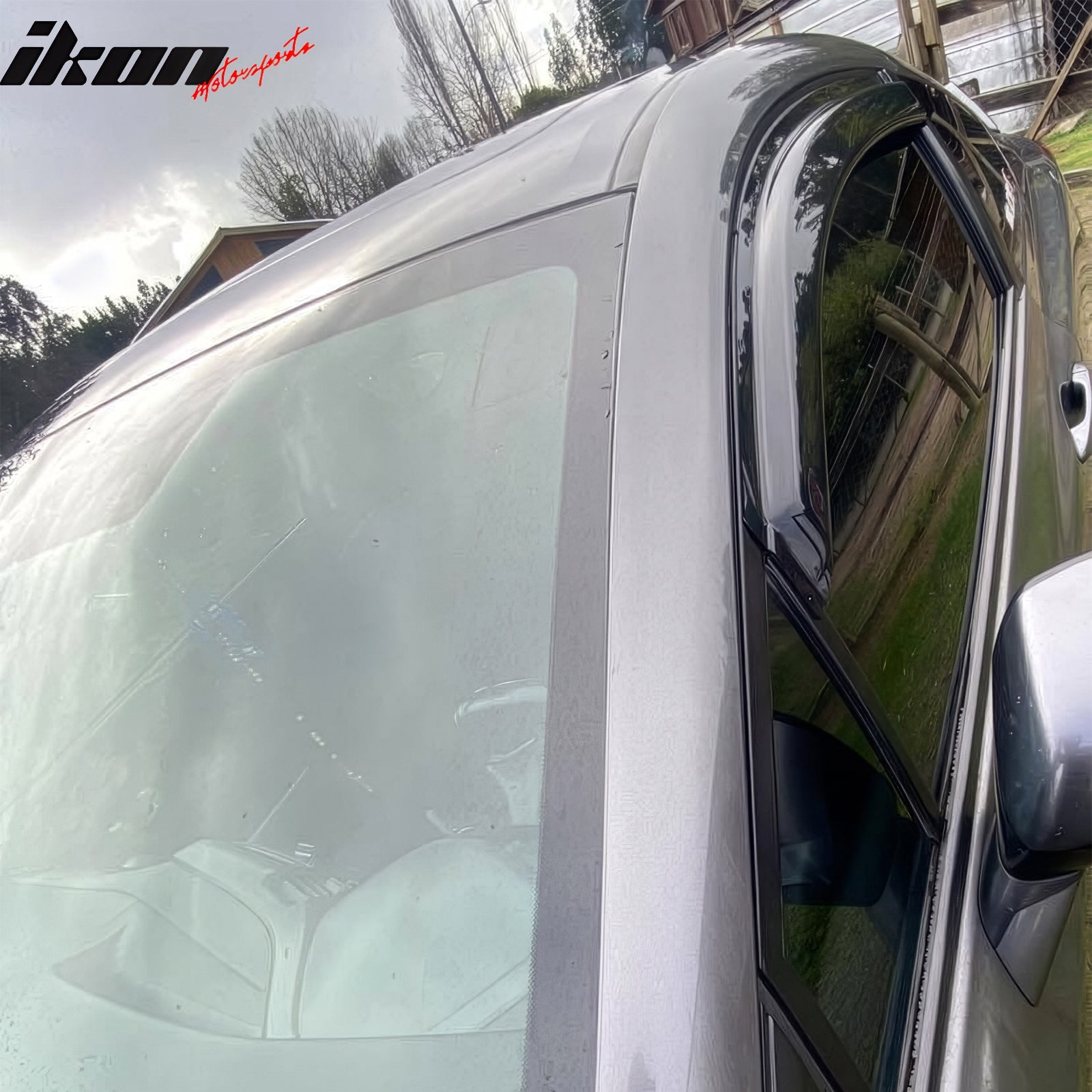 Fits 12-15 Honda Civic Coupe Window Visors Acrylic Sun Guard Rain Deflector 2PC