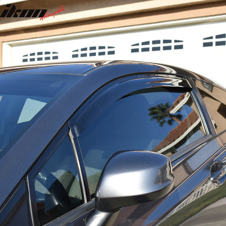 Fits 12-15 Honda Civic Coupe Window Visors Acrylic Sun Guard Rain Deflector 2PC
