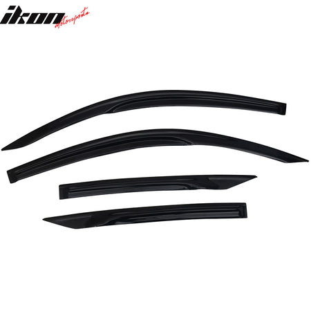 Fits 16-20 Honda Civic Coupe Mugen Style Window Visors Rain Deflectors Tape-On