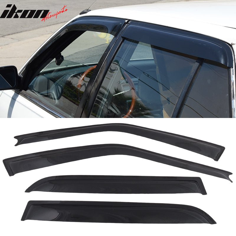 1988-1991 Honda Civic Sedan Slim Style Polycarbonate Window Visors 4PC