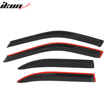 Fits 96-98 Honda Civic 4Dr Mugen Style Front Bumper Lip PP + 4PCS Window Visors