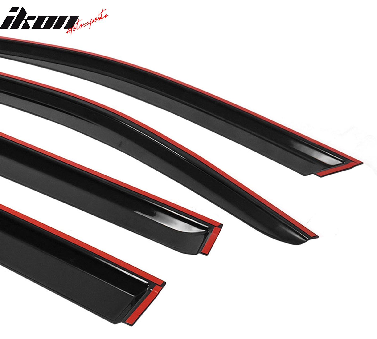 2016-2022 Honda Pilot 4DR Slim Style Black Window Visors Acrylic 4PCS