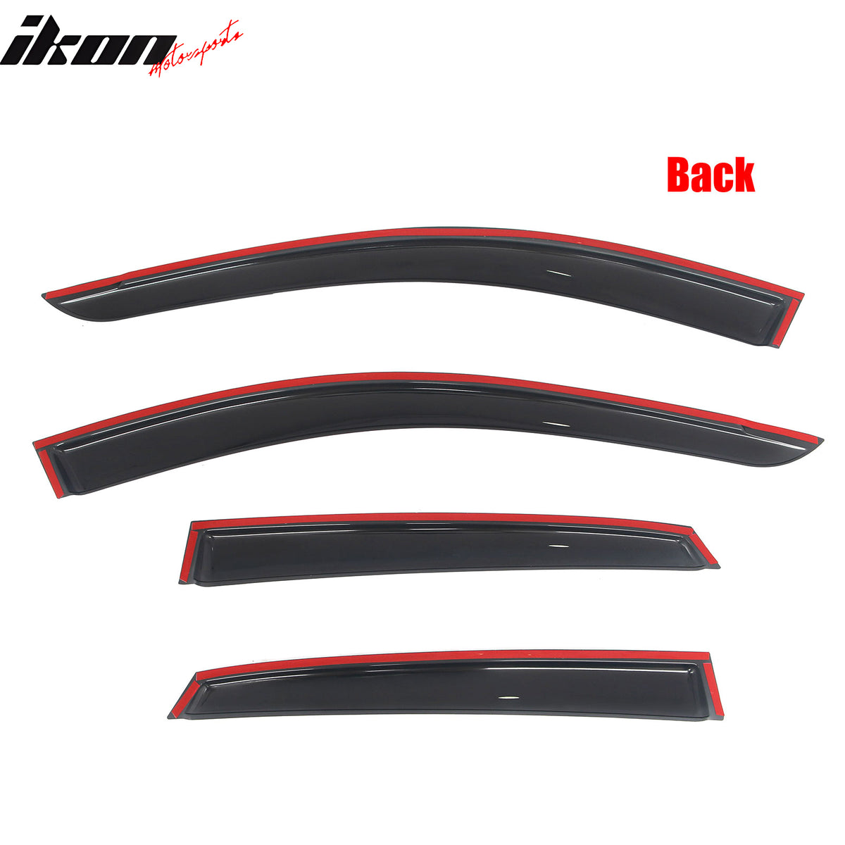 Fits 18-23 Hyundai Kona Tape-on Window Visors Vent Rain Sun Guards Deflectors