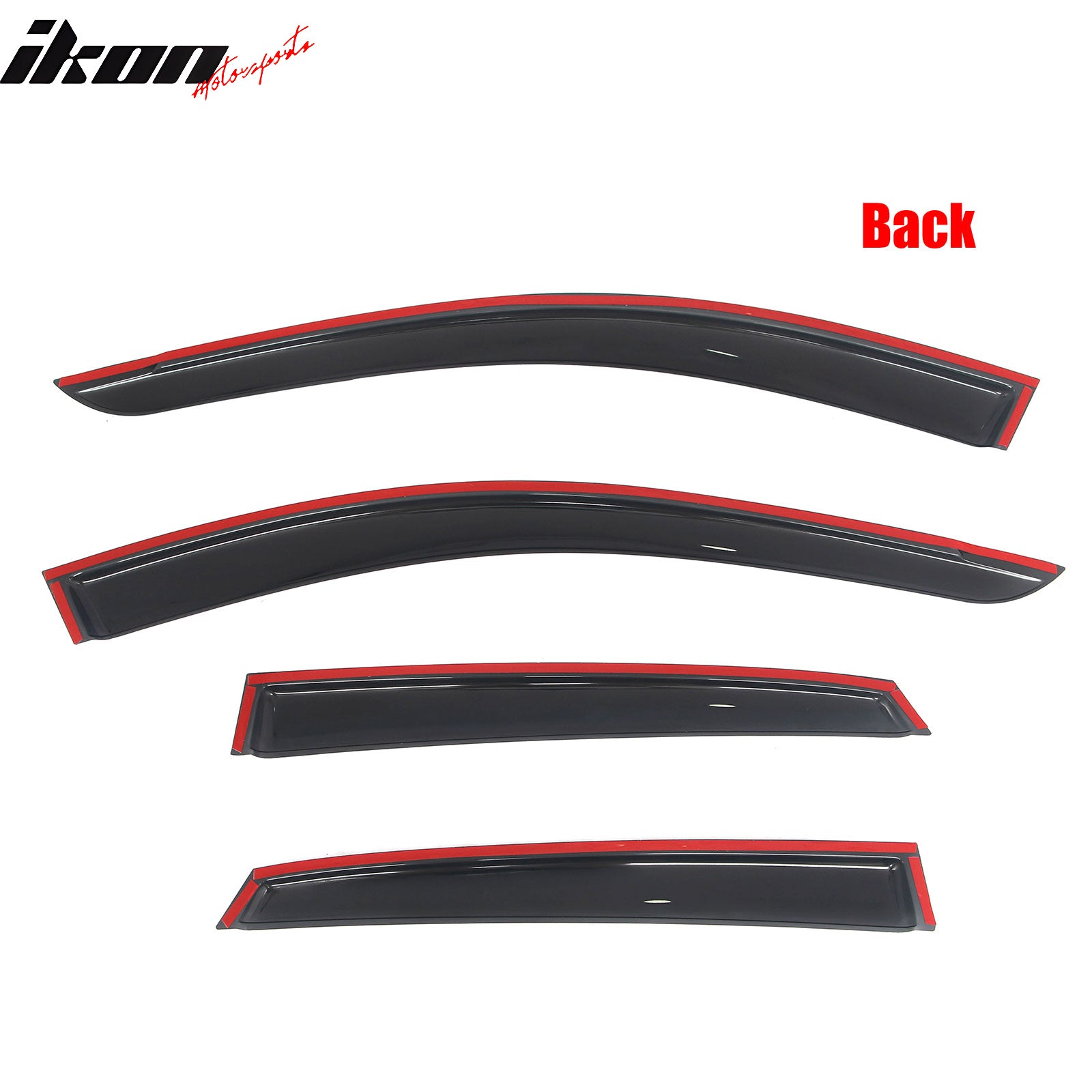 Fits 18-23 Hyundai Kona Tape-on Window Visors Vent Rain Sun Guards Deflectors