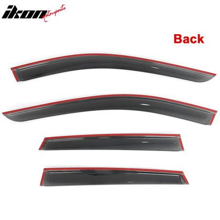 Fits 19-25 INFINITI QX50 Tape-on Window Visors Vent Rain Sun Guard Deflectors